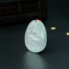 天然糯冰种翡翠卯兔吊坠-红掌柜