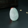 缅甸糯冰种翡翠卯兔吊坠-红掌柜