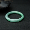 缅甸天然豆绿翡翠圆镯-红掌柜