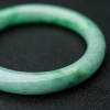 糯种豆绿翡翠圆镯-红掌柜