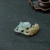 缅甸糯冰种俏色翡翠貔貅吊坠-红掌柜