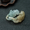 缅甸天然糯冰种翡翠貔貅吊坠-红掌柜