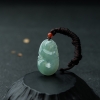 缅甸天然糯冰种晴水翡翠福在眼前吊坠-红掌柜