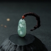 天然糯冰种晴水翡翠福在眼前吊坠-红掌柜