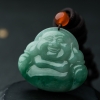 缅甸天然糯种翡翠弥勒佛吊坠-红掌柜