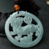 缅甸天然糯冰种淡晴水翡翠吊坠-红掌柜