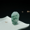 缅甸天然飘花翡翠金枝玉叶吊坠-红掌柜
