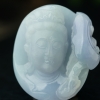 缅甸天然糯种翡翠观音吊坠-红掌柜