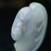 缅甸天然糯种春带彩翡翠吊坠-红掌柜