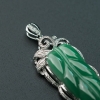 缅甸天然糯种翠绿翡翠吊坠-红掌柜