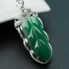 糯种翠绿翡翠大业有成吊坠-红掌柜