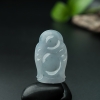 缅甸天然紫罗兰翡翠弥勒佛吊坠-红掌柜