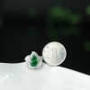 缅甸天然翡翠福禄戒指-红掌柜