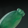 缅甸天然糯冰种翡翠寿桃吊坠-红掌柜