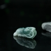 缅甸糯种飘花翡翠弯弯顺手把件-红掌柜