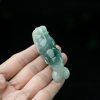 缅甸天然糯种翡翠弯弯顺手把件-红掌柜