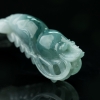 缅甸天然糯种飘花翡翠手把件-红掌柜