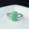 天然糯种浅绿翡翠戒指-红掌柜