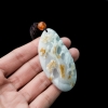 缅甸天然糯种俏色翡翠吊坠-红掌柜