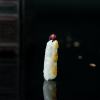 缅甸天然糯种俏色翡翠梅花吊坠-红掌柜