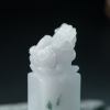 缅甸天然糯种翡翠貔貅印章-红掌柜