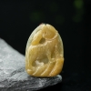 缅甸天然糯种黄翡寅虎吊坠-红掌柜