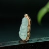 天然糯冰种飘花翡翠观音吊坠-红掌柜