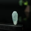 缅甸糯冰种飘花翡翠大业有成吊坠-红掌柜