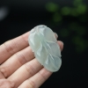 缅甸天然糯冰种淡晴水翡翠吊坠-红掌柜