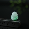 缅甸糯种飘翠翡翠弥勒佛吊坠-红掌柜
