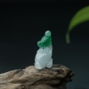 缅甸天然糯种飘翠翡翠舐犊之情吊坠-红掌柜