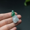 缅甸天然糯种翡翠舐犊之情吊坠-红掌柜
