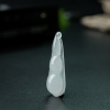 天然糯冰种翡翠福豆吊坠-红掌柜