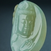 缅甸天然糯冰种翡翠观音吊坠-红掌柜