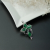 缅甸天然糯冰种阳绿翡翠吊坠-红掌柜