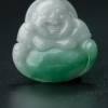 缅甸天然糯种翡翠弥勒佛吊坠-红掌柜
