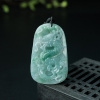 缅甸天然糯种飘翠翡翠飞龙在天吊坠-红掌柜