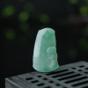 缅甸天然糯种飘翠翡翠竹报平安吊坠-红掌柜