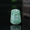 缅甸天然糯种浅绿翡翠年年有余吊坠-红掌柜