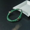 天然糯种豆绿翡翠手链-红掌柜