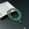 缅甸糯种豆绿翡翠项链手串两用款-红掌柜