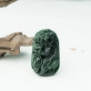 缅甸天然糯冰种深绿翡翠貔貅吊坠-红掌柜