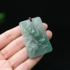 缅甸天然糯冰种浅绿翡翠吊坠-红掌柜