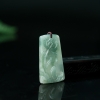 缅甸糯种浅绿翡翠年年有余吊坠-红掌柜