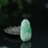 缅甸糯种飘翠翡翠如意吊坠-红掌柜