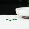 天然糯种翠绿翡翠平安扣耳坠-红掌柜