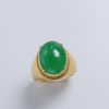 A货翡翠戒面 - 红掌柜珠宝