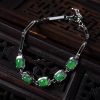 银镶满绿翡翠手链-红掌柜
