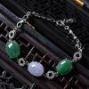 银镶春带彩翡翠手链-红掌柜