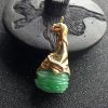 银镶糯种绿色翡翠老子吊坠-红掌柜珠宝